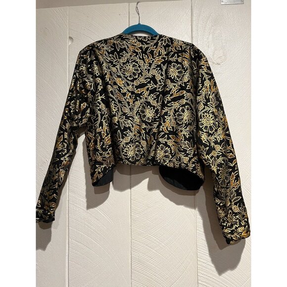 Vintage Passports of Pier 1 Imports jacket Beaded Large Women’s Cropped Floral - Picture 11 of 12